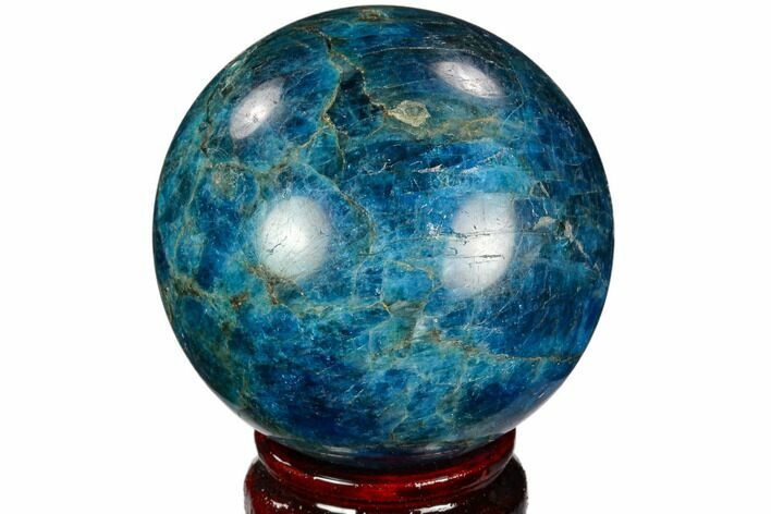 Bright Blue Apatite Sphere - Madagascar #121793